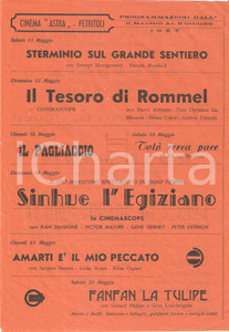 Materiale pubblicitario d’epoca 1957 PETRITOLI Cinema ASTRA Volantino programmazione TOTO  CERCA PACE 1