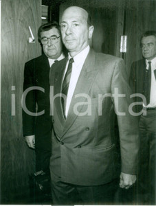 Fotografia d epoca originale 1989 BONN Manfred WORNER Segretario NATO con Alfred BIEHLE Fotografia 1