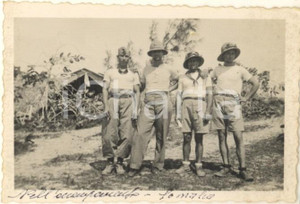 Fotografia d epoca originale 1936 AOI SOMALIA Soldati italiani in un accampamento  Foto 9x6 cm 1