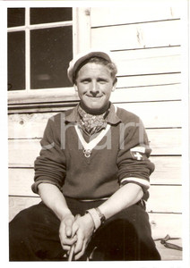 Fotografia d epoca originale 1960 ca SWITZERLAND Campionati SCI ALPINO Bernhard PERREN in pausa 2 1