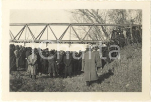 Fotografia d epoca originale 1935 PAVIA Regio Esercito  Ponte a trave reticolare  Evento Foto 9x6 cm 1