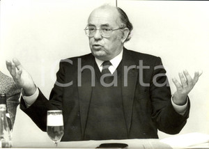 Fotografia d epoca originale 1985 MULHOUSE Henri GOETSCHY propose fusion collectivités ALSACIENNES Photo 1
