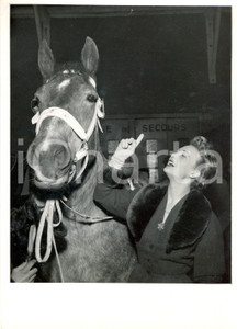 Fotografia d epoca originale 1954 PARIS L attrice Arlette POIRIER con il cavallo COQUINE Fotografia 3 1