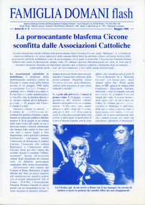 Giornale, rivista storica 1990 FAMIGLIA DOMANI FLASH Cattolici sconfiggono MADONNA Louise Veronica CICCONE 1