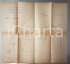 Mappa, planimetria storica 1940 ca MORTARA Lane G. MARZOTTO e Figli  Progetto ampliamento stabilimento 1 1 Mappa, planimetria storica 1940 ca MORTARA Lane G. MARZOTTO e Figli  Progetto ampliamento stabilimento 1 1