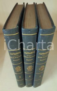 Libro, pubblicazione d epoca 1863 Luigi CAPRANICA Fra Paolo Sarpi  3 voll. ed. Francesco SANVITO 1