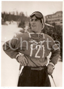 Fotografia d epoca originale 1960 ca SWITZERLAND Campionati SCI ALPINO Reto POLTERA di GRAUBUNDEN Foto 1