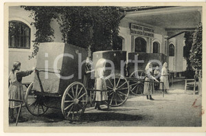 Cartolina originale da collezione 1940 ca WW2 PIESTANY SLOVACCHIA Infanteristy  Rickshaws  Postcard 1
