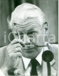 Fotografia d epoca originale 1984 BONN Gerhard STOLTENBERG a una riunione di partito CDU Fotografia 1 1