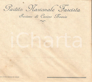 Documento originale, autentico 1930 ca DARFO BOARIO TERME BS Partito Nazionale Fascista PNF Busta intestata 1