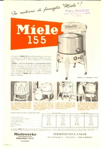 Materiale pubblicitario d’epoca 1955 ca MILANO TERMOTECNICA Volantino MIELE Lavatrice Mod. 155 Pubblicità 1 1