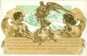 Cartolina originale da collezione 1916 PROPAGANDA WW1 Credito Italiano Guerra si vince col denaro Cartolina 4 1