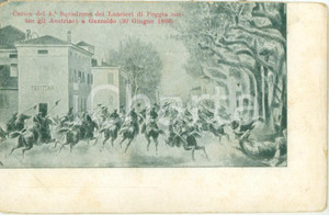 Cartolina originale da collezione 1900 ca 4° SQUADRONE LANCIERI DI FOGGIA carica a FOGGIA Cartolina reggimentale 1 Cartolina originale da collezione 1900 ca 4° SQUADRONE LANCIERI DI FOGGIA carica a FOGGIA Cartolina reggimentale 1