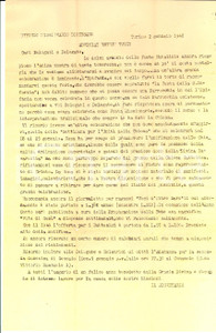 Manoscritto, lettera originale 1948 TORINO Ufficio Missionario Diocesano  Offerte per Natale Lettera 1