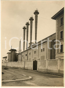Fotografia d'epoca originale 1930 ca ARCHITETTURA MILANO via Sammartini - Centrale Termica *Foto 18x24 cm 1