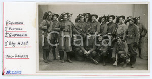Fotografia d'epoca originale 1932 MILANO Parco Ravizza BERSAGLIERI 6 Squadra II Plotone 2^ Compagnia - Foto 1