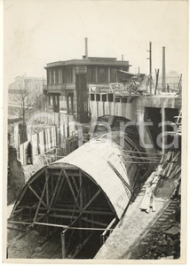 Fotografia d'epoca originale 1939 MILANO PORTA ROMANA - Copertura del Cavo REDEFOSSI *Foto 13x18 cm 1
