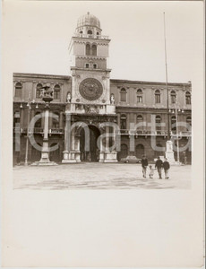 Fotografia d epoca originale 1970 ca PADOVA Torre dell orologio e leone di San Marco  Panorama Foto 18x24 1