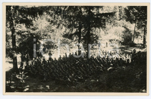 Fotografia d'epoca originale 1939 CUVIO - BERSAGLIERI Rapporto dopo manovre - Foto 13x8 cm 1