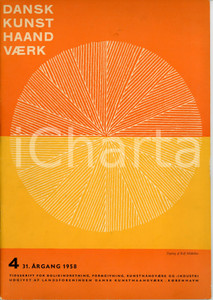 Giornale, rivista storica 1958 DANSK KUNSTHAANVAERK n. 5 - Tegning af Rolf MIDDELBOE Rivista 1