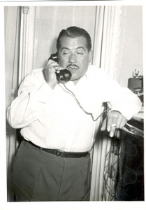 Fotografia d epoca originale 1955 PARIS L attore francese Henri VILBERT al telefono Fotografia 1