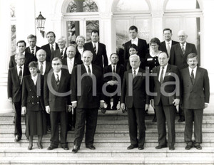 Fotografia d epoca originale 1989 ca BERLIN Membri del Governo di Helmut KOHL  Richard VON WEIZSACKER 1
