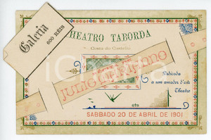 Oggetto da collezione cartaceo 1901 LISBOA - COSTA DO CASTELO Theatro Taborda - Récita de Julio MARIANNO Cartão 1 Oggetto da collezione cartaceo 1901 LISBOA - COSTA DO CASTELO Theatro Taborda - Récita de Julio MARIANNO Cartão 1