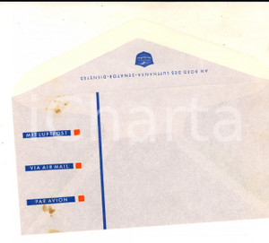 Materiale pubblicitario d’epoca 1970 ca LUFTHANSA Busta pubblicitaria VINTAGE Air mail / Posta aerea 3 1