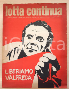 Giornale, rivista storica 1972 LOTTA CONTINUA  Liberiamo Valpreda  Liquidare i fascisti Giornale n° 2 1