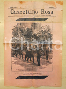 Giornale, rivista storica 1899 GAZZETTINO ROSA - Primo anniversario morte Felice Cavallotti *Numero Unico 1
