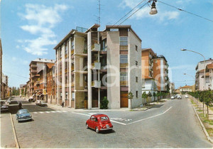 Cartolina originale da collezione 1970 ca BUSTO ARSIZIO Fiat 500 all incrocio Via MAMELI Via FERRARIS Cartolina 1