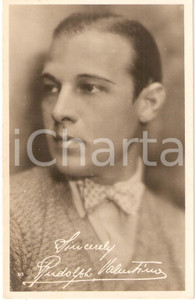Cartolina originale da collezione 1920 ca CINEMA Rodolfo VALENTINO Portrait Cartolina FP NV 1