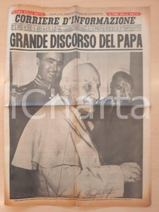Giornale, rivista storica 1958 CORRIERE D'INFORMAZIONE Grande discorso di papa Giovanni XXIII *Giornale 1 Giornale, rivista storica 1958 CORRIERE D'INFORMAZIONE Grande discorso di papa Giovanni XXIII *Giornale 1