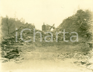 Fotografia d epoca originale 1930 RAUCHTOWN / USA Escavatore BUCYRUS durante costruzione STATE HIGHWAY 503 1