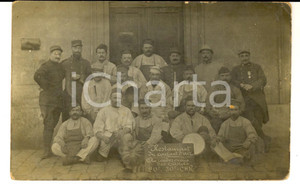 Fotografia d epoca originale 1915 WW1 FRANCE Cuistots 20e 30e COMPAGNIE HORS RANG Restaurant courant d air 1
