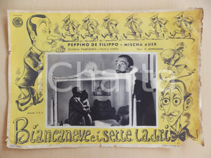 Materiale pubblicitario d’epoca 1949 BIANCANEVE E I SETTE LADRI Mischa AUER si nasconde da Peppino DE FILIPPO 1