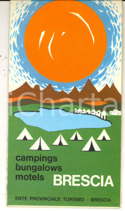 Mappa, planimetria storica 1969 BRESCIA Mappa turistica camping  bungalows Ente Provinciale Turismo 1 Mappa, planimetria storica 1969 BRESCIA Mappa turistica camping  bungalows Ente Provinciale Turismo 1