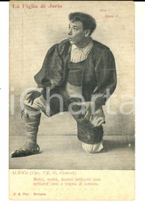 Cartolina originale da collezione 1905 LA FIGLIA DI JORIO Aliggi Matri, matri, durmii settecent'anni *Cartolina 1
