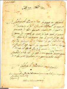 Documento originale, autentico 1634 AREZZO Arcangelo BISDOMINI Dopo la morte di zio 1