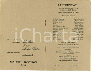 Oggetto da collezione cartaceo 1966 MILANO Teatro Sant'Erasmo - Lucrezia?... Regia di Luca RONCONI Libretto 1 Oggetto da collezione cartaceo 1966 MILANO Teatro Sant'Erasmo - Lucrezia?... Regia di Luca RONCONI Libretto 1
