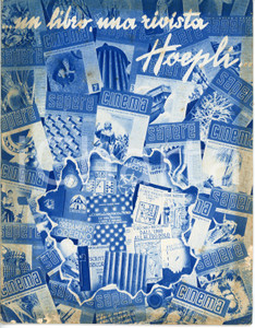 Materiale pubblicitario d’epoca 1936 MILANO Ulrico HOEPLI Editore ...un libro, una rivista Catalogo ILLUSTRATO 1