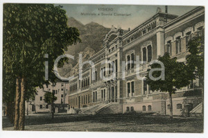Cartolina originale da collezione 1920 ca ARSIERO VI Municipio e scuole elementari  Cartolina FP NV 1