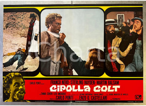 Materiale cinematografico d’epoca 1975 Franco NERO Sterling HAYDEN Cipolla Colt Fotobusta poster WESTERN 1