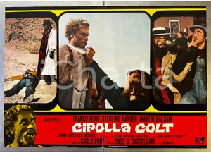 Materiale cinematografico d’epoca 1975 Franco NERO Sterling HAYDEN Cipolla Colt Fotobusta poster WESTERN 1