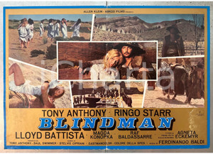 Materiale cinematografico d’epoca 1971 Tony ANTHONY Ringo STARR Magda KONOPKA Blindman Fotobusta poster WESTERN 1