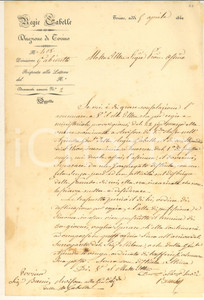 Documento originale, autentico 1842 TORINO REGIE GABELLE Promozione funzionario BRUNI a revisore 2 classe 1