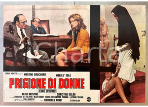 Materiale cinematografico d’epoca 1974 Brunello RONDI Prigione di donne  Fotobusta DANNEGGIATA poster 1