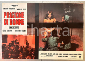 Materiale cinematografico d’epoca 1974 Brunello RONDI Prigione di donne Martine BROCHARD  Fotobusta poster 2 1