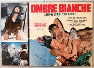 Materiale cinematografico d’epoca 1960 Anthony QUINN Peter O  TOOLE Yoko TANI Ombre bianche  Fotobusta poster 1