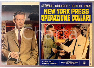 Materiale cinematografico d’epoca 1964 Stewart GRANGER Robert RYAN New York Press: operazione dollari Fotobusta 1